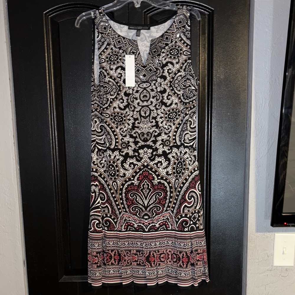 White House Black Market A-line Scoop Neck Dress